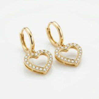 Circle of Light Heart Earrings