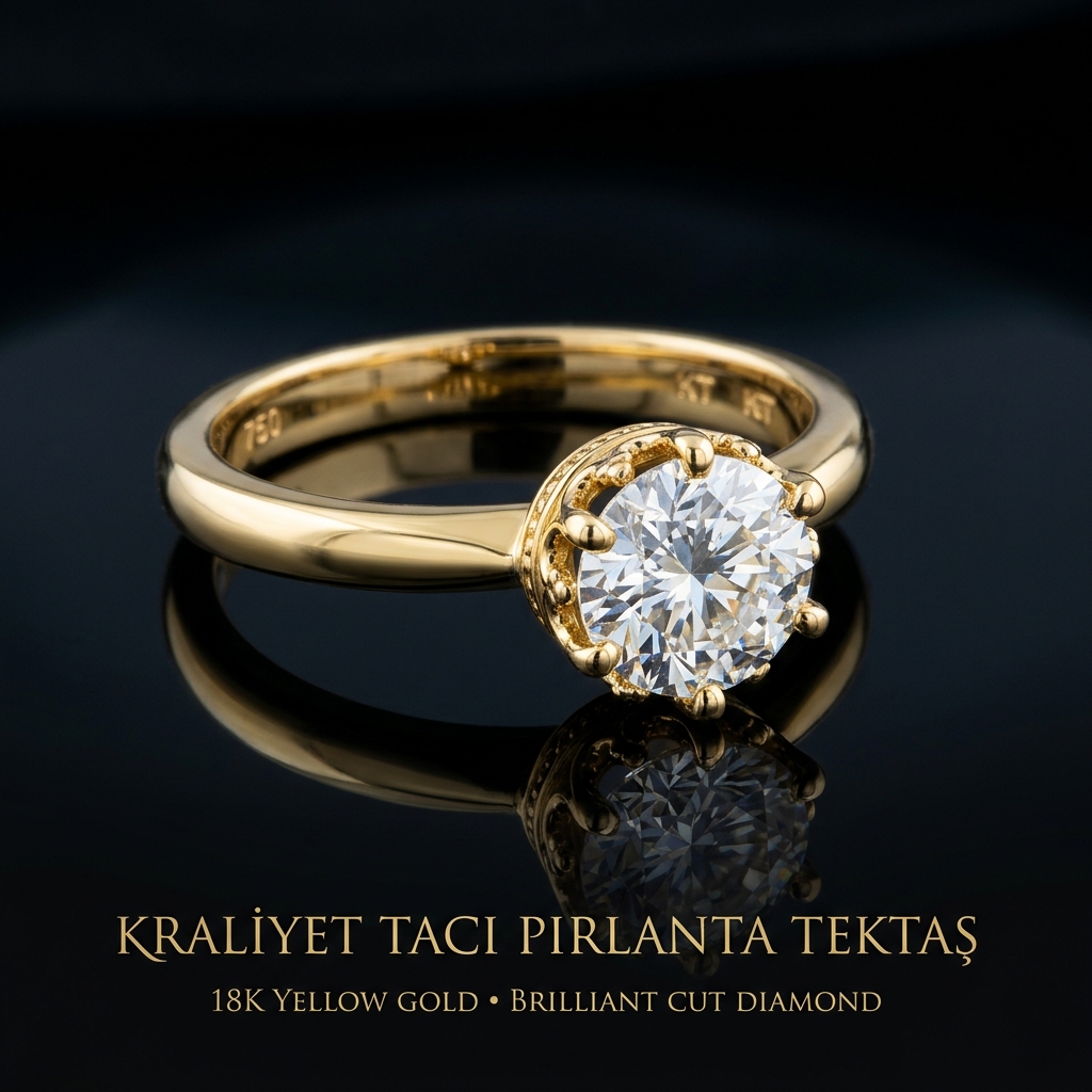 Kraliyet Tacı Pırlanta Tektaş